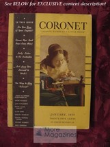 Coronet January 1939 39 Arthur Davison Ficke Frank Lloyd Wright Liam O&#39;flaherty - £5.91 GBP