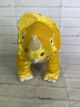 2004 Land Before Time Cera Yellow Dinosaur Plush Toy Stuffed Animal Kellytoy - £13.83 GBP