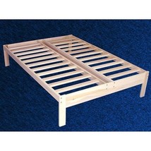 Full size Unfinished Wood Platform Bed Frame with Wooden Slats - $9,151.02 MXN