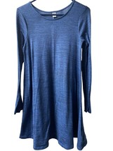 Old Navy Dress  Womens Size S Blue Pullover Long Sleeved Knit Heather Sheath - £8.78 GBP