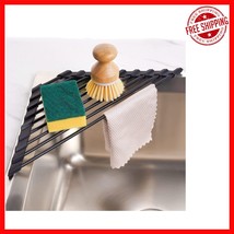 Compact Triangle Dish Drying Rack: Heat Safe, Adjustable Sink Organizer ... - $26.18