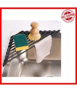 Compact Triangle Dish Drying Rack: Heat Safe, Adjustable Sink Organizer ... - $36.74 CAD