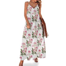 Mondxflaur Floral Flowers Summer Dresses for Women V-neck Spaghetti Stra... - £26.30 GBP