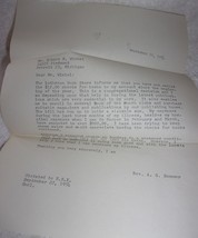 Vintage Letter to Mr. Winkel From Rev Sommer 1954 - $37.88 MXN