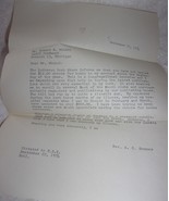 Vintage Letter to Mr. Winkel From Rev Sommer 1954 - $1.99