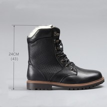NEW 36~48 Natural Genuine Cow leather Warmest Men Winter Boots - £77.83 GBP