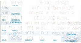 Vintage George Strait Ticket Stub April 7 1989 Las Cruces New Mexico - $24.74