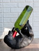 Black Labrador Retriever Wine Bottle Holder Caddy Figurine Pet Canine Lo... - $603.33 MXN