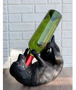 Black Labrador Retriever Wine Bottle Holder Caddy Figurine Pet Canine Lo... - €28,12 EUR