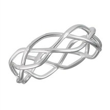 Celtic Weave Ring 925 Sterling Silver Infinity Knot Band Sizes 1-9 - £15.97 GBP