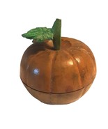 3 Inch Metal Pumpkin Box Container Rustic Gift - £11.84 GBP