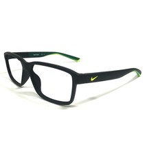 Nike Eyeglasses Frames 7092S 001 Matte Black Green Rectangular 53-15-140 - £67.09 GBP