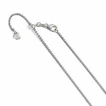 14K White Gold 1.4 mm Flat Cable Adjustable Chain - $511.83