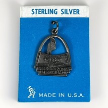 Vintage Sterling Silver 925 USS Arizona Memorial Pearl Harbor Hawaii Charm - NOS - $17.57