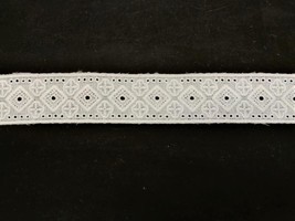 Divider Lace Broderie Anglaise Guipure 4 CM San Rooster 4BF13 Scalloped - £1.80 GBP