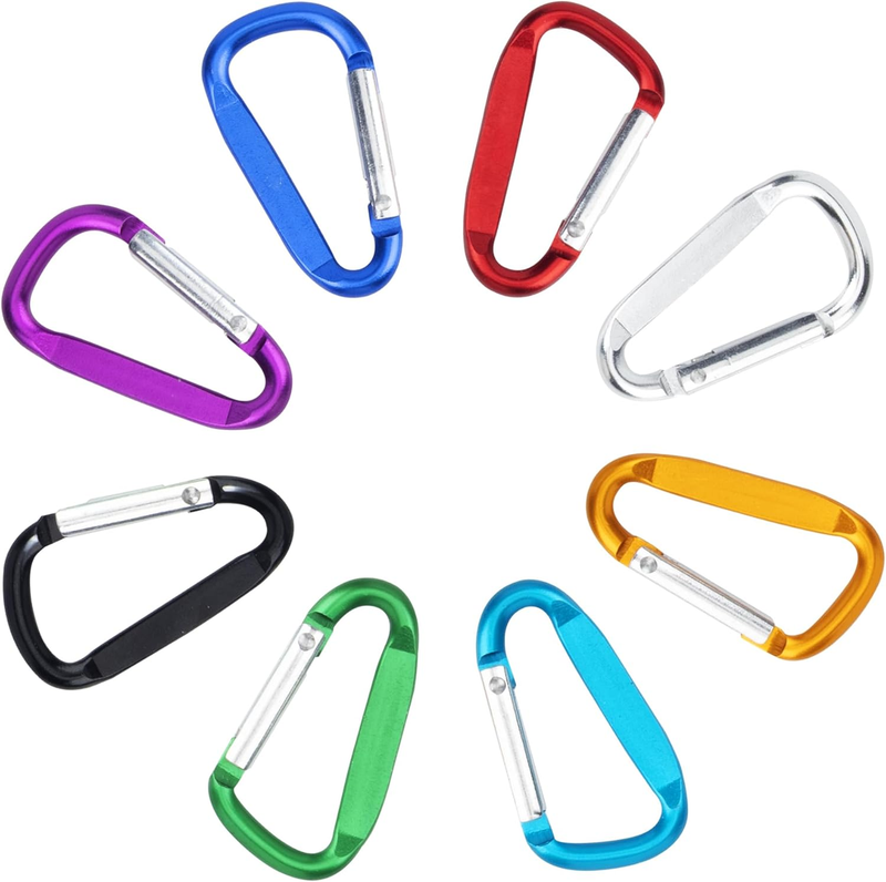 SWATOM Aluminum D-Shape Carabiner Clip 1.6/1.8/2.2/2.6/3 Inches Spring Snap Hook Item image 6