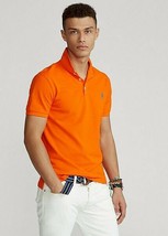 New POLO RALPH LAUREN~M~The Iconic Mesh Polo Shirt~Sailing Orange~Classi... - £32.29 GBP