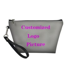 Customized Makeup Bag  Travel Cosmetic Bag for Girls Toiletry Bag PU Leather Mak - £15.26 GBP