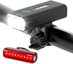 1200 Lumens Bike Lights Front and Back,Usb Rechargeable Bicycle Light,Super Brig - £23.78 GBP