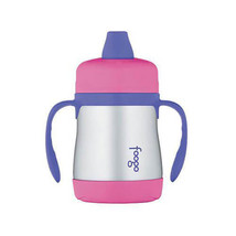 Thermos 210mL Foogo S/Steel Vac Insul Soft Spout Sippy Cup - Pink - £25.80 GBP