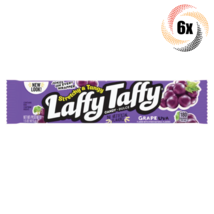 6x Bars | Laffy Taffy Grape Flavor Candy Bar Stretchy &amp; Tangy | 1.5oz | - £14.68 GBP