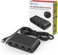 Super Smash Bros. Switch Gamecube Adapter For Wii U/Pc With 4 Port, Y Team - £35.50 GBP