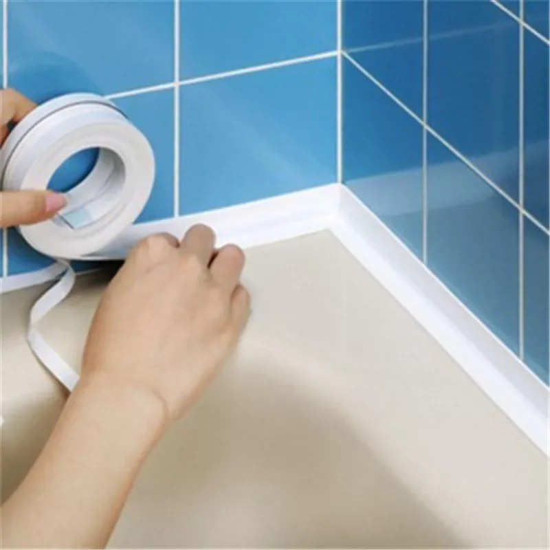 House Home Sealing Caulk Strip Tape PVC Self adhesive Waterproof Shower Sink Bat - £21.86 GBP