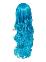 Bright Blue Color Synthetic Long Hair Wig(23&quot;) - for Cosplay, Party Photo Booth - £21.45 GBP