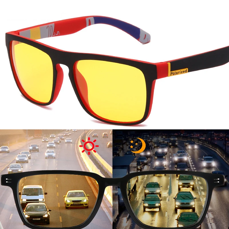 Glaes men women polarized sunglaes yellow lens anti glare goggle night driving sun thumb155 crop
