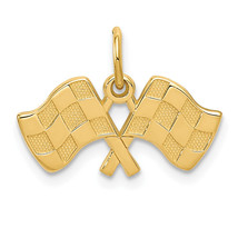 14k Racing Flags Charm C1877 - $157.85