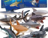 8 Pack Shark Toys With Educational Booklet, Soft Plastic Realistic Shark... - $29.99