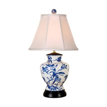 Chinese Blue and White Porcelain Vase Bird Motif Table Lamp 24&quot; - £217.97 GBP