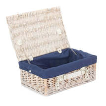 White Wash Empty Picnic Basket - £27.17 GBP+