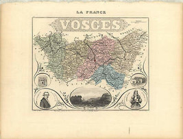 A. VUILLEMIN Vosges 10.5&quot; x 13.75&quot; Lithograph 1869 Other - $922.41 MXN