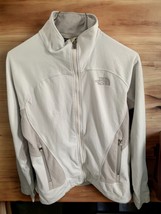 The North Face Ladies Cream Tan TKA 1 fleece long sleeve full zip jacket... - $33.72