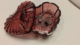 kanpura Crystal Glass Heart-Shaped Jewelry Box,Candy Box with Lid 3.4&quot;x3... - $19.00 CAD