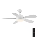 Benson 44 in. LED Ceiling Fan with Light and Remote Control White - £58.81 GBP