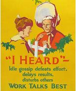 I Heard - Gossip - Work Talks - 1929 - Motivational Poster - £7.98 GBP+