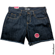 NWT Old Navy Womens The Flirt Jean Booty Shorts Size 2 Dark Blue Raw Hem... - $16.63