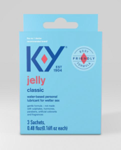 K-Y Water Based Jelly Lube - 3 Sachet Pack | Fragrance-Free Personal Lub... - $22.99