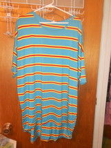 Lu La Roe Shirts (New) Irma - Xl - Stripe TURQUOISE/YELLOW/RED - £30.82 GBP