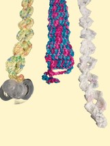 HANDMADE Pacifier Holder Crochet Acrylic Set of 3 - $10.88