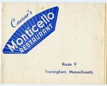 Caesar&#39;s Monticello McGuire Sisters Signed Photo Folder Framingham Massa... - £27.75 GBP