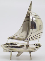 Vintage Italien Fait à la Main Véritable Argent Voile Bateau Figurine Miniature - £38.45 GBP