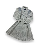 Vintage Dress Girl&#39;s 7 Smocked Ditzy Plaid Peter Pan Collar Cottagecore ... - £23.34 GBP