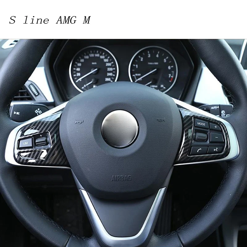 Ling steering wheel buttons cover trim decoration strip sticker for bmw x1 f48 2 series thumb200