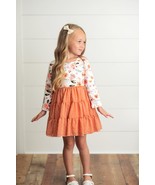 Girls Floral Rust Swiss Dot Tulle Dress. Tween Girl Special Occasion Twi... - $742.35 MXN