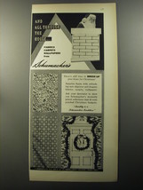 1956 Schumacher Fabrics, carpets and wallpapers Ad - And all through the house - £14.73 GBP
