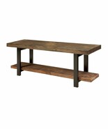 Modern Industrial Style Wood and Metal Accent Bench - $8,937.67 MXN