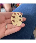 Gold Artist Palette Brooch - $9.50